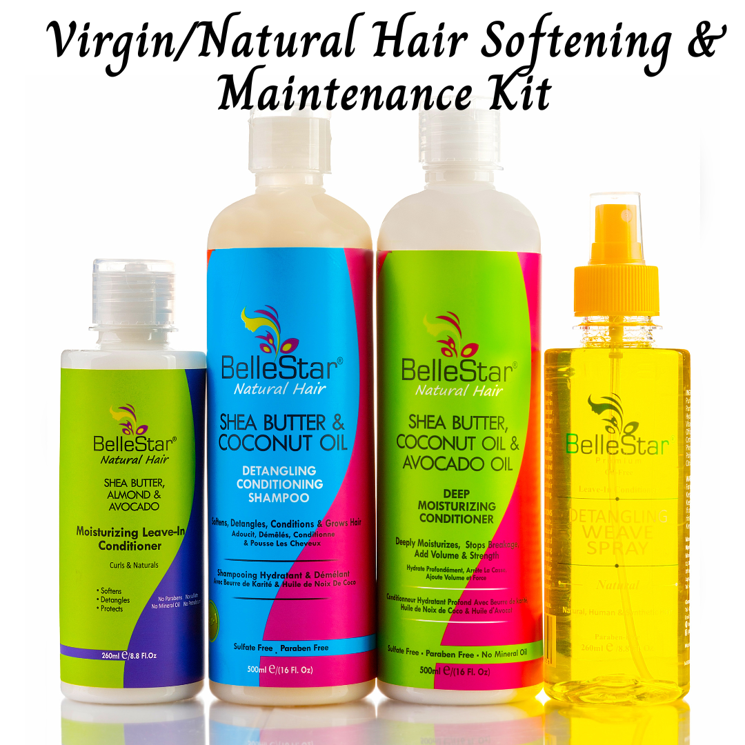 Virgin/Natural Hair Softening & Maintenance Kit - BelleStar